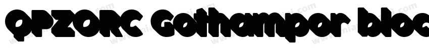 QPZORC Gothampor block字体转换